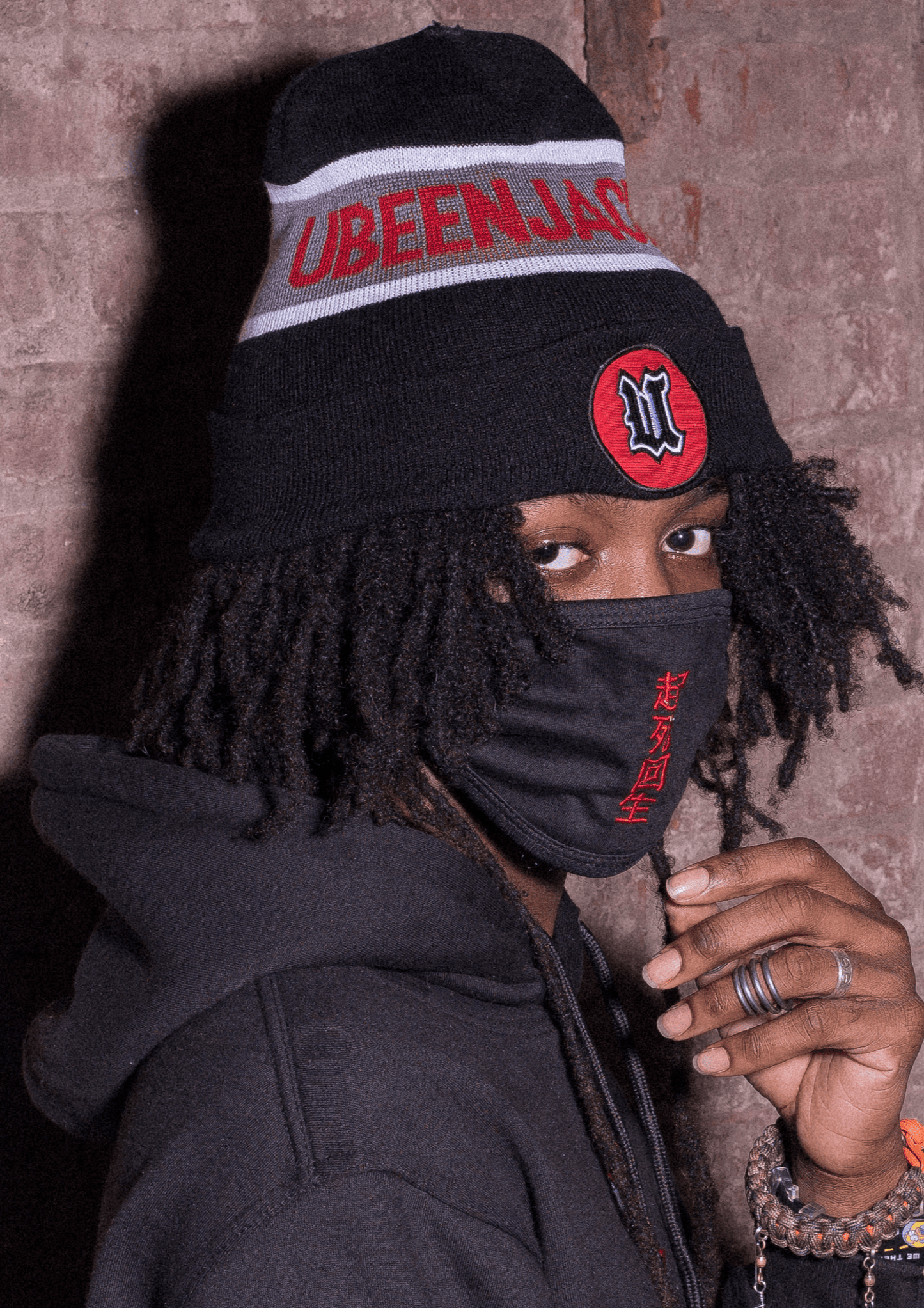 Lifestyle shot UBJ Beanie on Model