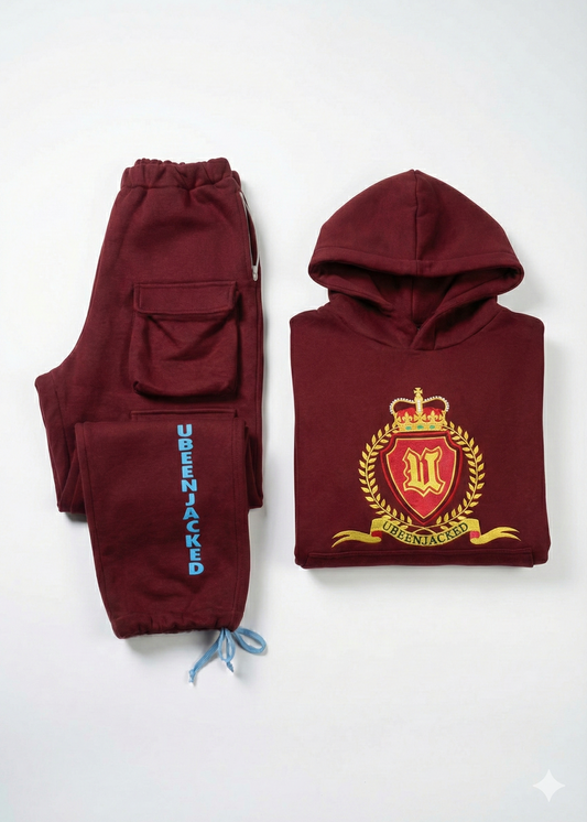 marron hoodie with sweat pants